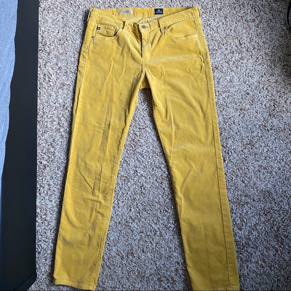 AG Jeans Yellow Straight Leg Pants